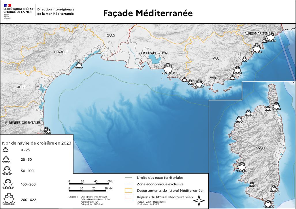 cartographie des escales en 2023